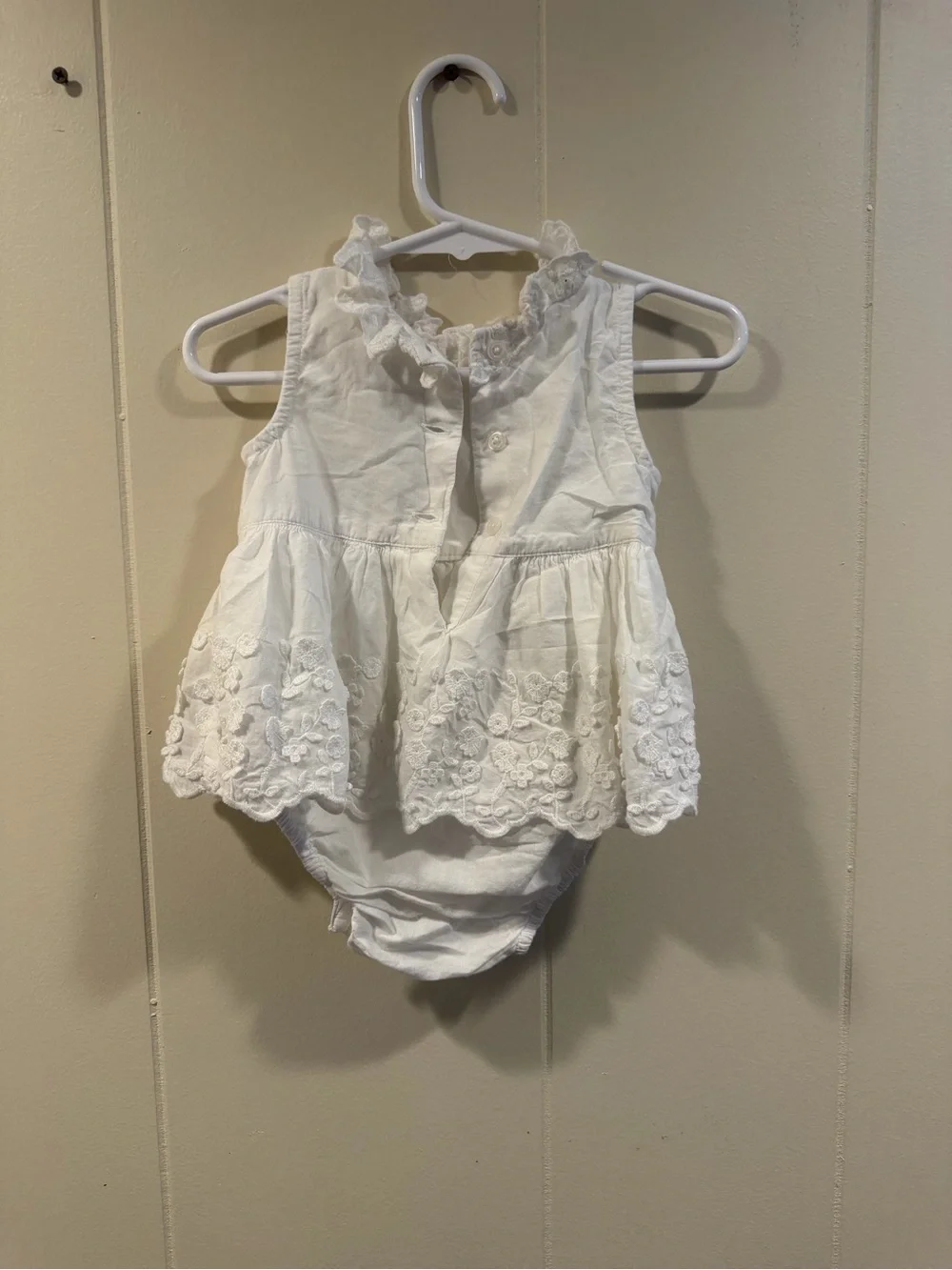 GAP White Lace Baby Romper Dress